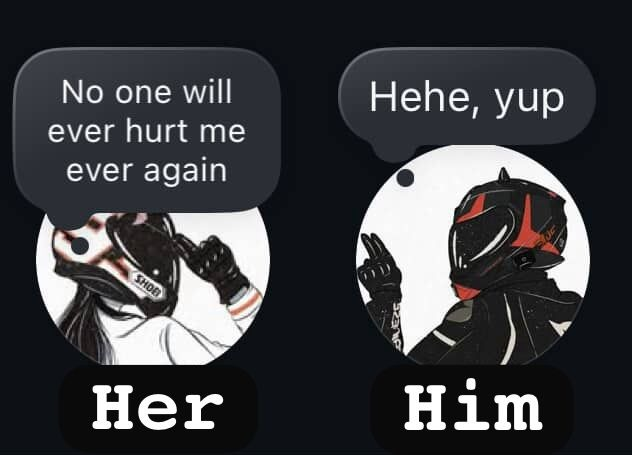 Our matching profile notes from just after we started dating